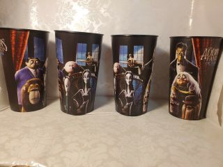 Set Of 4 The Addams Family Movie Theater Exclusive 44oz Collectors Cups
