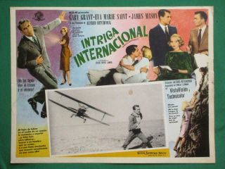 Cary Grant North By Northwest Alfred Hitchcock James Mason Mexican Lobby Card