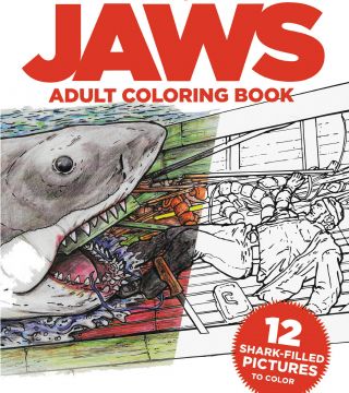 Jaws - Adult Coloring Book Shark Great White Horror Movie Chief Brody Amity