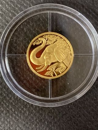 2005 Somali Republic 200 Shilling.  999 Gold Coin
