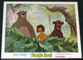 Walt Disney The Jungle Book R 1978 Movie Lobby Card Mowgli Bagheera