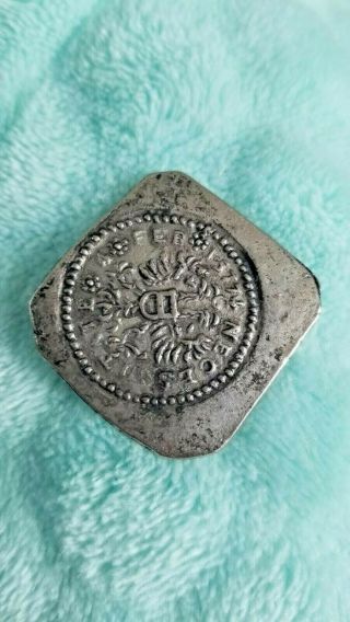 Feb.  1577 Square Coin Austria Klippe Silver