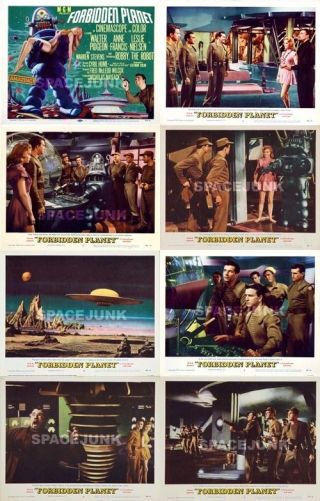 The Forbidden Planet (1956) U.  S.  Lobby Cards Complete Set Of 8 Limited Offer
