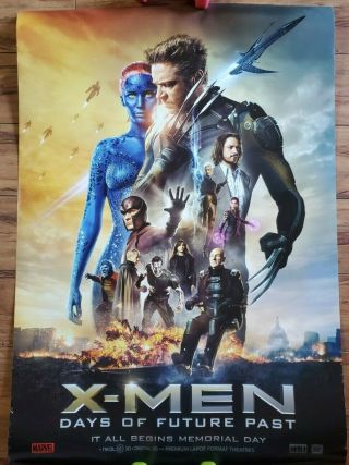 X - Men Days Of Future Past Poster Double Sided 27 " X 40 " Jennifer Lawrence