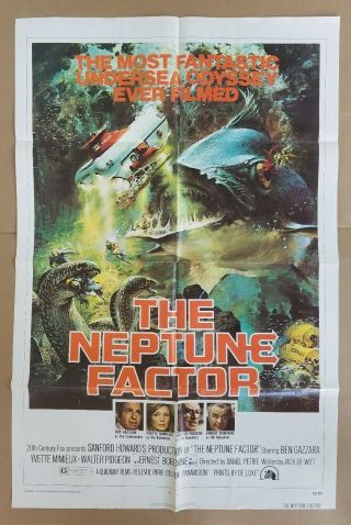 The Neptune Factor 1973 27 " X41 " One - Sheet Poster John Berkey Art 73/107