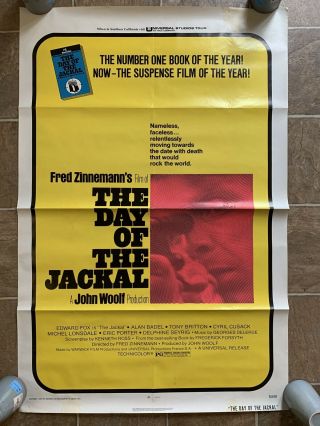 The Day Of The Jackal One Sheet Movie Theatre Poster - 1973