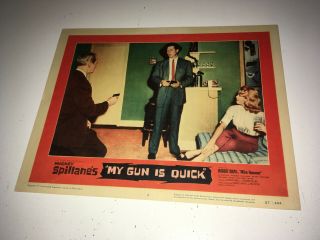 My Gun Is Quick Movie Poster Lobby Card Mike Hammer Mickey Spillane Film Noir