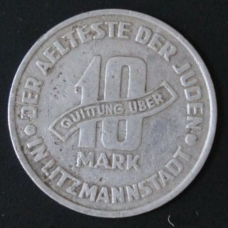 Poland,  Lodz,  Litzmannstadt,  1943,  10 Mark Coin Aluminium,  A2298