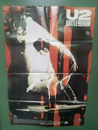 1988 U2 Rattle And Hum One Sheet Poster 27x41 U2,  Edge Rock Concert Documentary