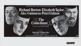 Richard Burton,  Elizabeth Taylor In " The Comedians " 1967 Vintage Publicity Photo
