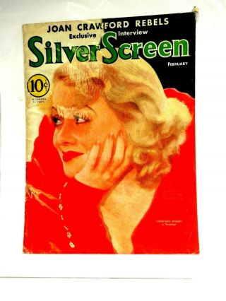 Constance Bennett Silver Screen Feb.  1933 Front Cover