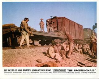 The Professionals Lobby Card Jack Palance Mexican Bandits Train