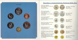 Cape Cabo Verde - Official Set 6 Dif Unc Coins 1 - 100 Escudos 1994 Year Birds