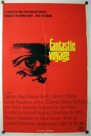 Fantastic Voyage Raquel Welch Stephen Boyd Sci - Fi Orig Aus 1sh 1966