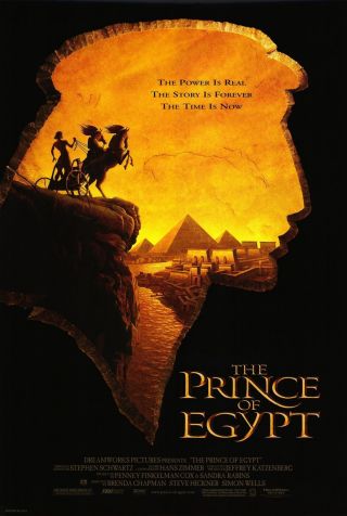 The Prince Of Egypt Val Kilmer Bible Single Sided Rolled 27x40 Movie Poster 1998