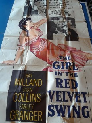 Vintage Movie Poster The Girl In The Red Velvet Swing Joan Collins