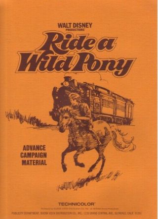 Ride A Wild Pony Movie Press Kit Robert Bettles 1975