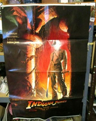 Indiana Jones And The Temple Of Doom - 1984 - Orig Style " A " 27x40 Movie Poster