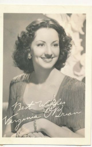 Virginia Obrien Vintage 1940s Mgm Studio " Signed " Dbw Portrait Photo