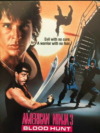 1989 Movie Press Kit American Ninja 3: Bloodhunt - Poster Photos David Bradley
