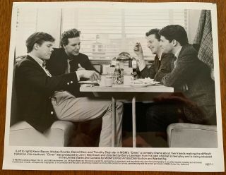Orig 1982 Diner Publicity Photo Kevin Bacon - Mickey Rourke - Daniel Stern - Tim Daly