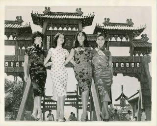 Chinese Starlets Candid Studio Set Vintage 1962 55 Days At Peking Photo