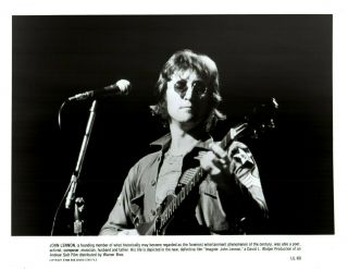 John Lennon Imagine Vintage Black And White Movie Still Photo