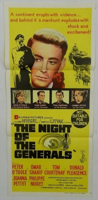 Daybill Movie Poster - - Night Of The Generals - Peter O 