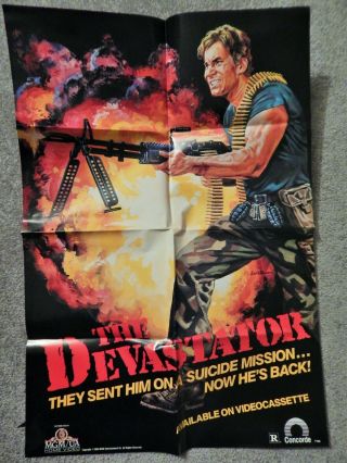 Devastator (video Dealer 28 X 20 Poster 1986) Rick Hill,  Katt Shea,  Terry O 