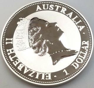 1992 Australian Kookaburra $1 silver coin 1 Troy Oz.  999 Silver 3