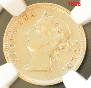 1888 China Hong Kong 5 Cent Silver Coin Ngc Xf Details