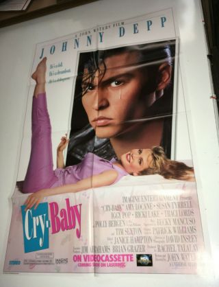 Cry Baby Vintage Movie Poster 1990 Johnny Depp John Waters Musical Comedy
