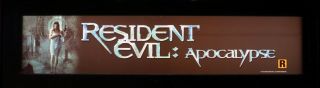 Resident Evil: Apocalypse Movie Theater Mylar/poster/banner Large 25 X 5 ©2004