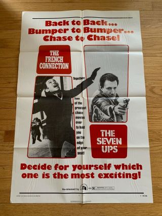 1974 The French Connection /the Seven Ups One Sheet Movie Poster Combo