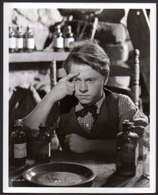 Mickey Rooney 1940 Young Tom Edison Vint Orig Photo By Clarence Bull Stamped