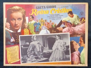 Greta Garbo Queen Christina Elizabeth Young John Gilbert Lobby Card 1933 N