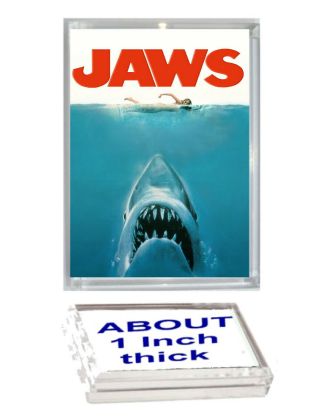 Jaws Shark Movie Poster Acrylic Executive Display Piece Desk Top Paperweight