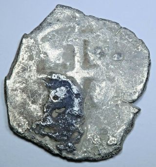 1600s - 1700s Shipwreck Spanish Silver 1 Reales Colonial Cob Pirate Treasure Coin