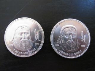 2002 Mongolia Silver 1000 Togrog (1 Troy Ounce.  925 Silver)