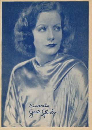 Greta Garbo Vintage 1920s " Signed " Mgm Studio Silent Dbw Portrait Photo