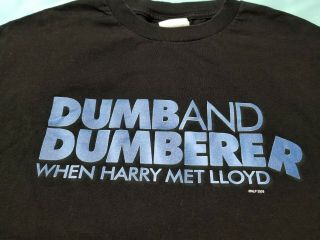 Vtg Dumb And Dumber Comedy Movie Promo T Shirt Dumberer When Harry Met Lloyd