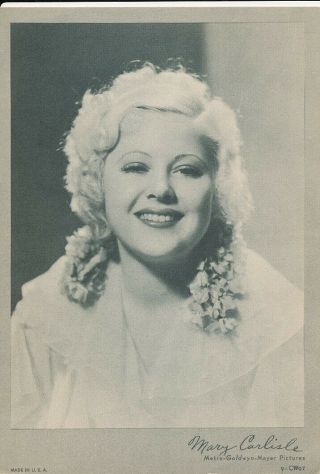 Mary Carlisle Starlet Vintage 1930s Mgm Studio Portrait Photo