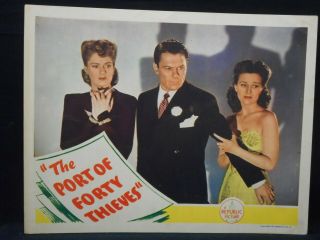 The Port Of Forty Thieves 1944 Lobby Card Stephanie Bachelor Tom Keene Film Noir