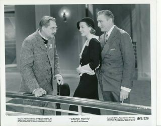 Joan Crawford John & Lionel Barrymore Vintage Grand Hotel Mgm Pre - Code Photo