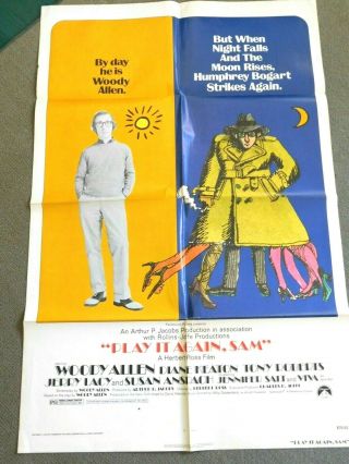 Play It Again,  Sam 1 - Sheet Movie Poster Woody Allen,  Diane Keaton 1976