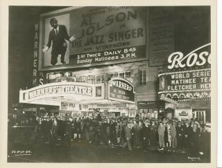 Al Jolson The Jazz Singer Premiere Vintage Candid Warner Bros.  Theater Photo
