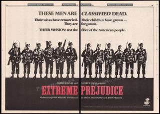 Extreme Prejudice_orig.  1983 Trade Ad Promo / Poster_john Milius_nick Nolte