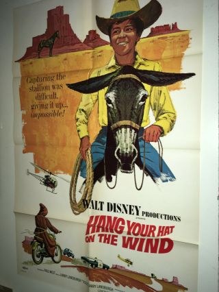 Hang Your Hat On The Wind Movie Poster 1969 Disney Native American Adventure