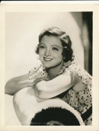 Myrna Loy Vintage 1930s Mgm Studio Snapshot Portrait Photo