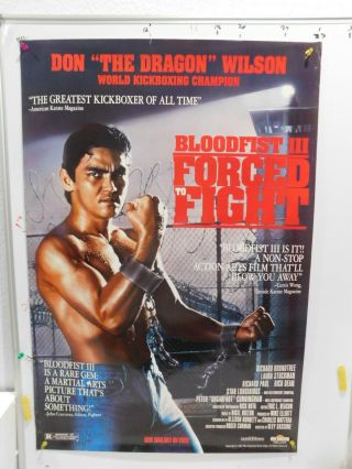 1992 27 X 40 Poster Bloodfist Iii Forced To Fight Don The Dragon Wilson